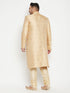 Vastramay Men's Turquoise Cotton Nehru Jacket